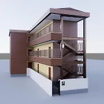 103号室花園町駅と萩之茶屋駅各2分ベット2台専用バスルーム付きアクセス抜群